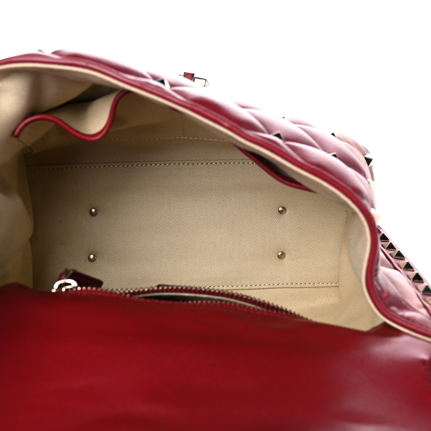 Valentino Garavani Nappa Medium Candystud Top Handle Bag Poudre Rubino 5 of 16