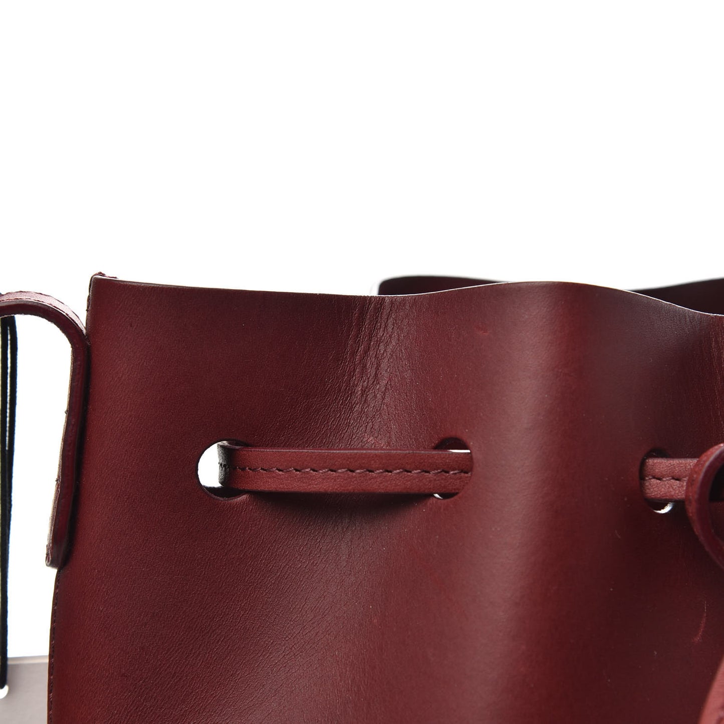 Calfskin Mini Bucket Bag Burgundy