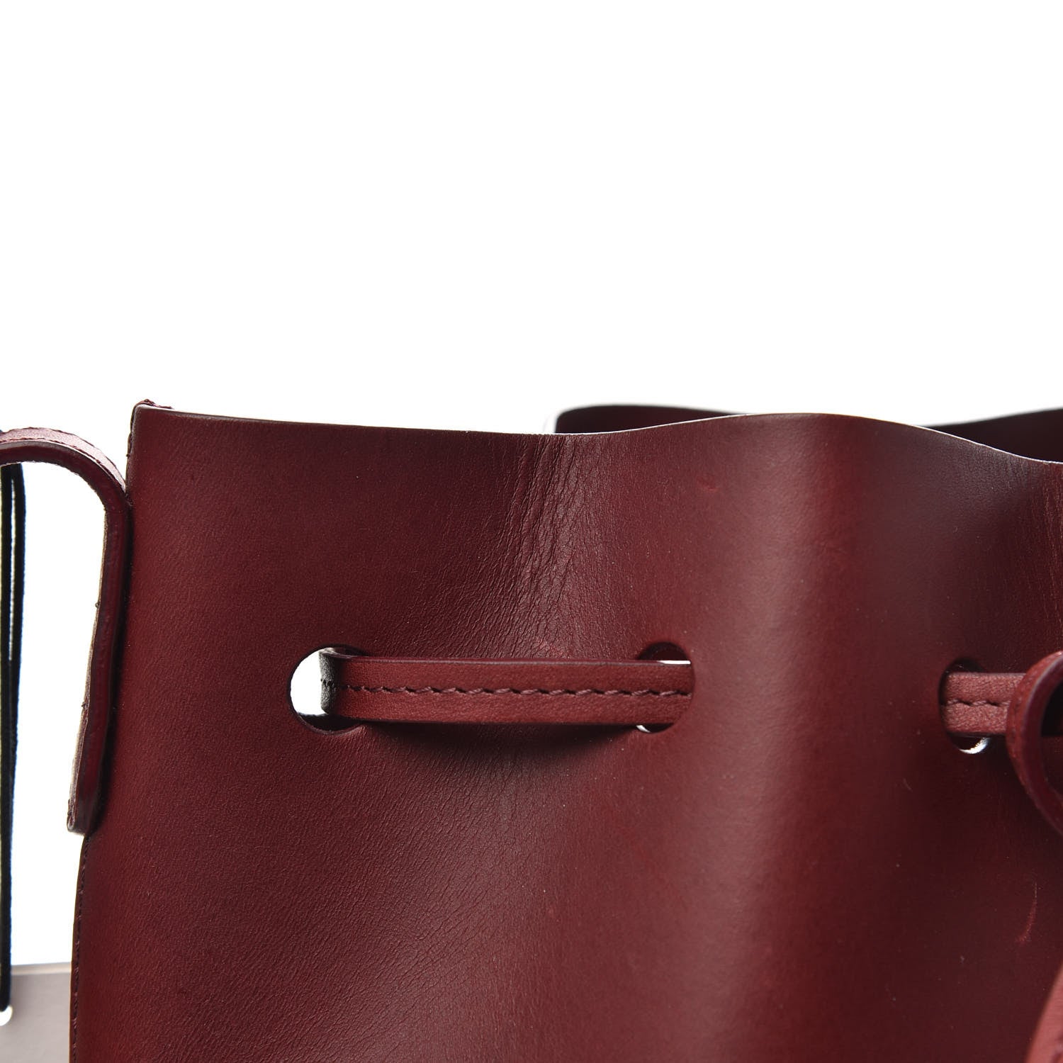 Mansur Gavriel Calfskin Mini Bucket Bag Burgundy 9 of 11