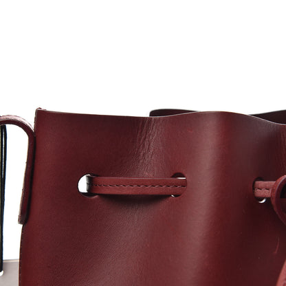 Mansur Gavriel Calfskin Mini Bucket Bag Burgundy 9 of 11