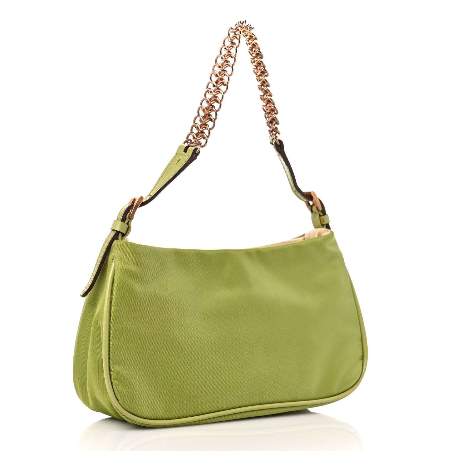 Tessuto Nylon Light Chain Shoulder Bag Felce