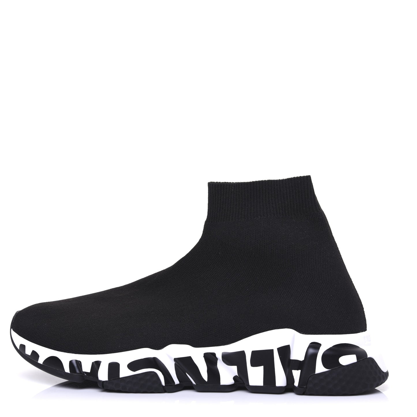Neoprene Knit Womens Speed Graffiti Sneakers 41 Black White