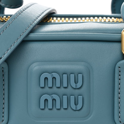 Miu Miu Calfskin Regular Arcadie Top Handle Bag Aqua 7 of 11