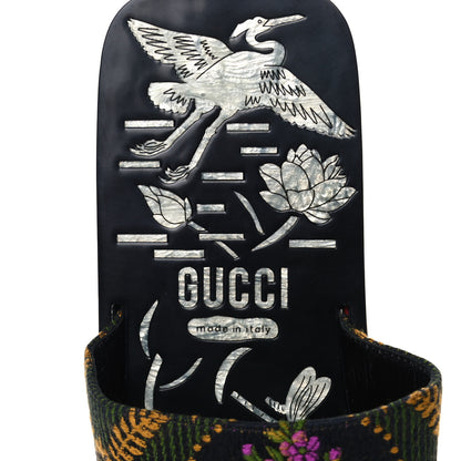 Gucci Patent Mother of Pearl Jacquard Square G Roses Platform Slide Sandals 39 Multicolor 7 of 10