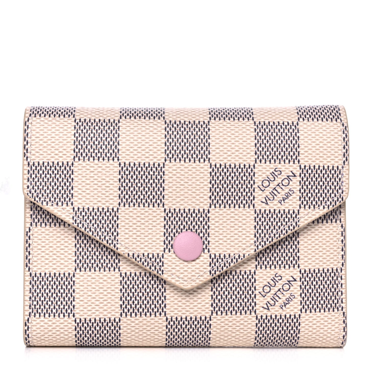 Damier Azur Victorine Wallet Rose Ballerine