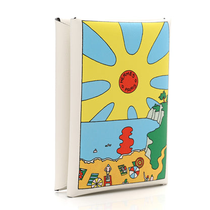 Hermes Swift Le Lever Printed Calvi Duo Card Case White Multicolor 3 of 8