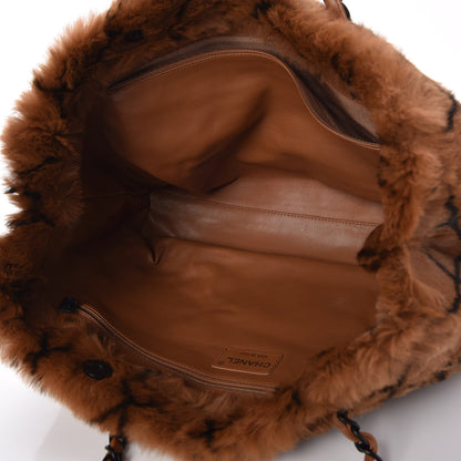 Chanel Lapin Fur Quilt Pattern Tote Brown 5 of 7