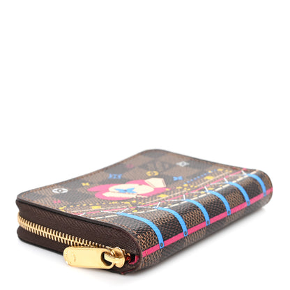Louis Vuitton Damier Ebene 2020 Christmas Animation Roller Coaster Zippy Coin Purse Pivoine 4 of 6