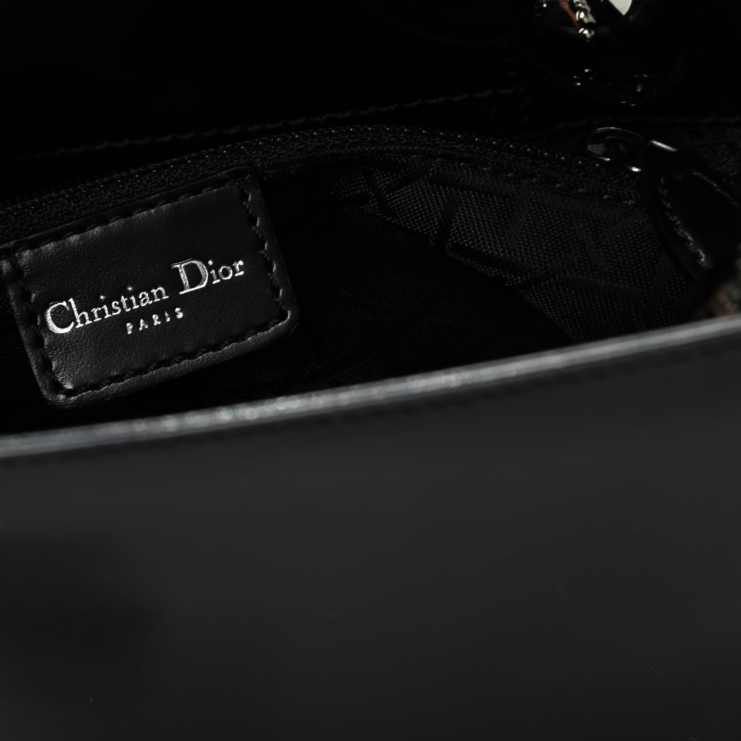Christian Dior Calfskin Pearl Beaded Mini Maris Top Handle Bag Black 8 of 9