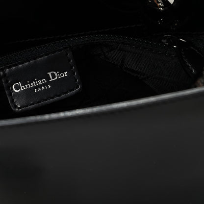 Christian Dior Calfskin Pearl Beaded Mini Maris Top Handle Bag Black 8 of 9