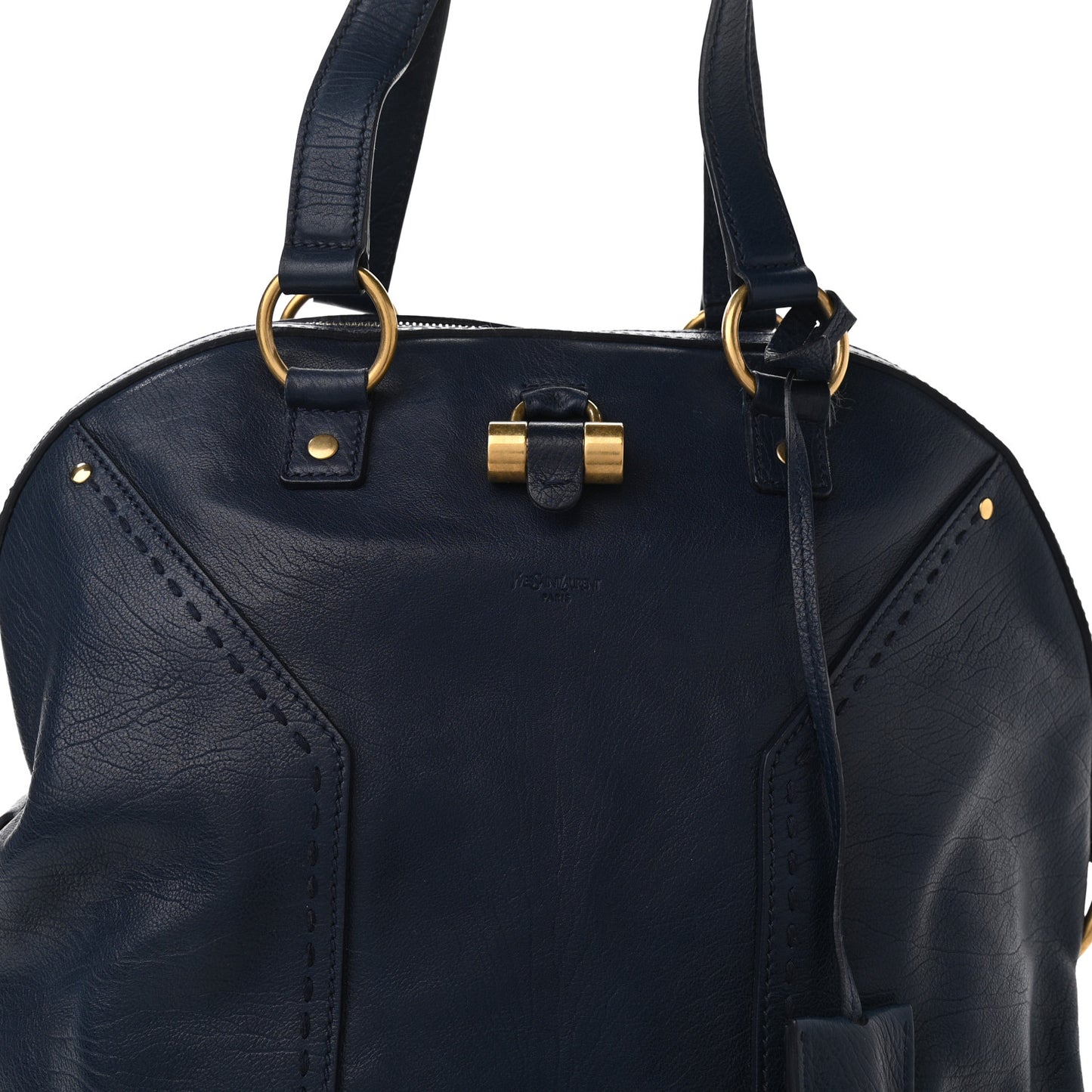 Calfskin Oversized Muse Dark Blue