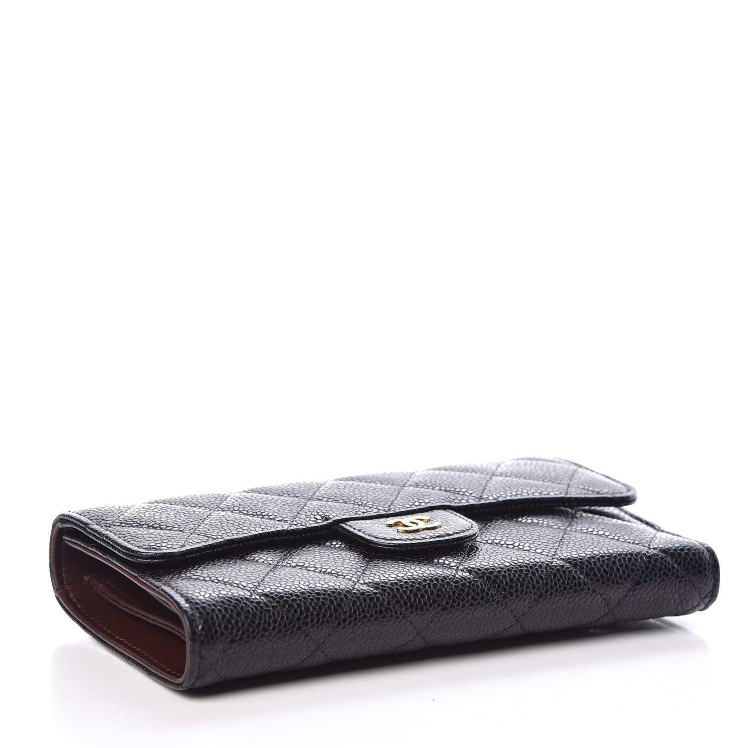 Chanel Caviar Quilted Long Flap Wallet Black 4 of 9