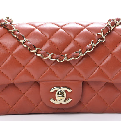 Chanel Lambskin Quilted Mini Rectangular Flap Orange 8 of 13