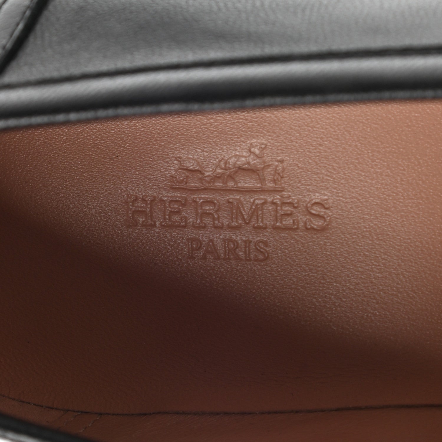 Hermes Goatskin Womens Paris Loafers 38.5 Black 7 of 9