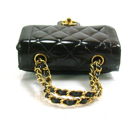 Patent Mini Flap Black