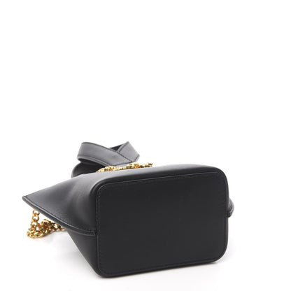 Versace Vitello Mini Virtus Bucket Bag Black 3 of 8