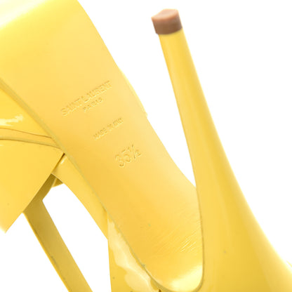 Saint Laurent Patent Tribute 105 Platform Sandals 35.5 Citron 9 of 11