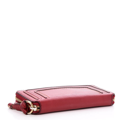 Chloe Grained Calfskin Marcie Long Zip Around Wallet Red 4 of 10