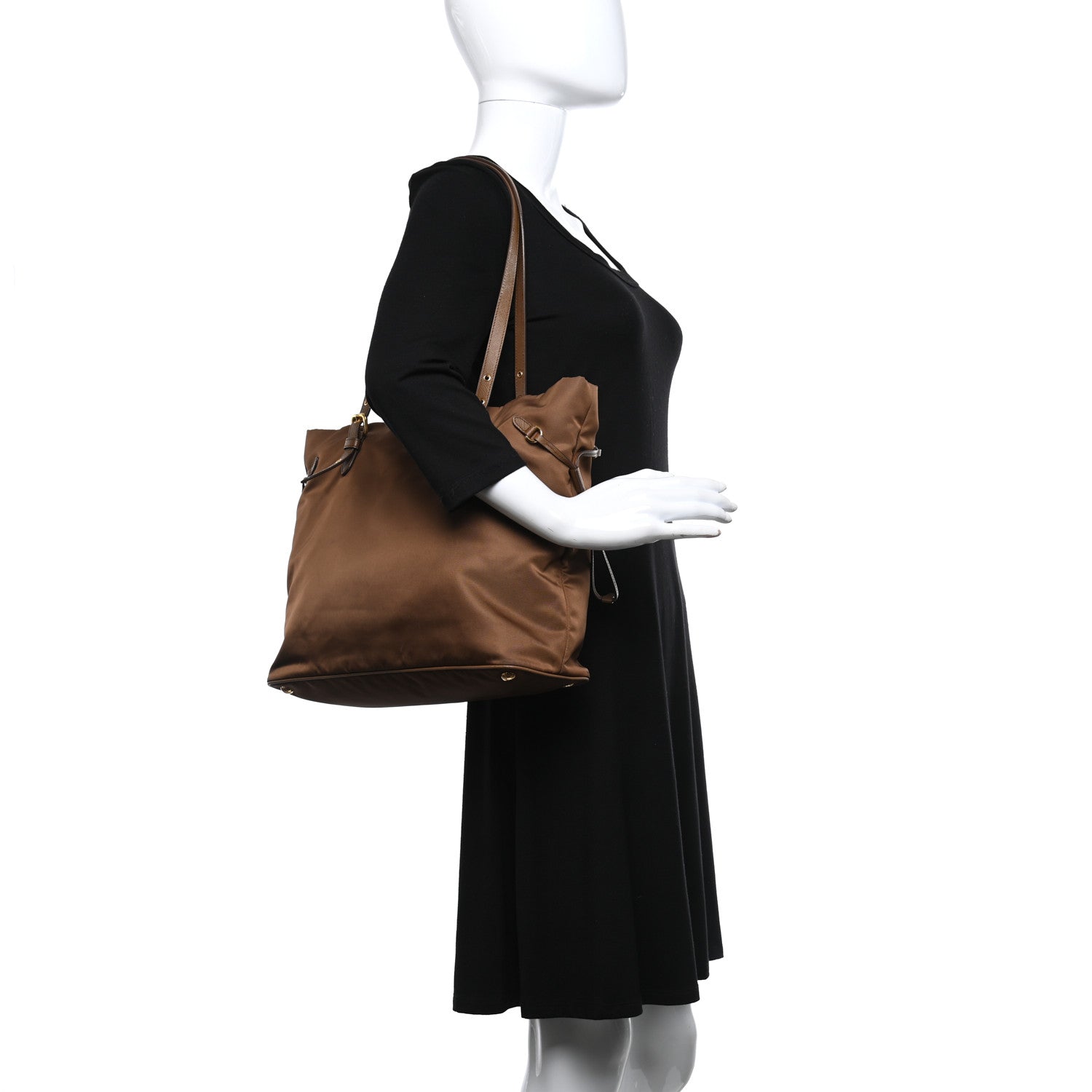 Prada Tessuto Nylon Saffiano Shopping Tote Corinto 2 of 12
