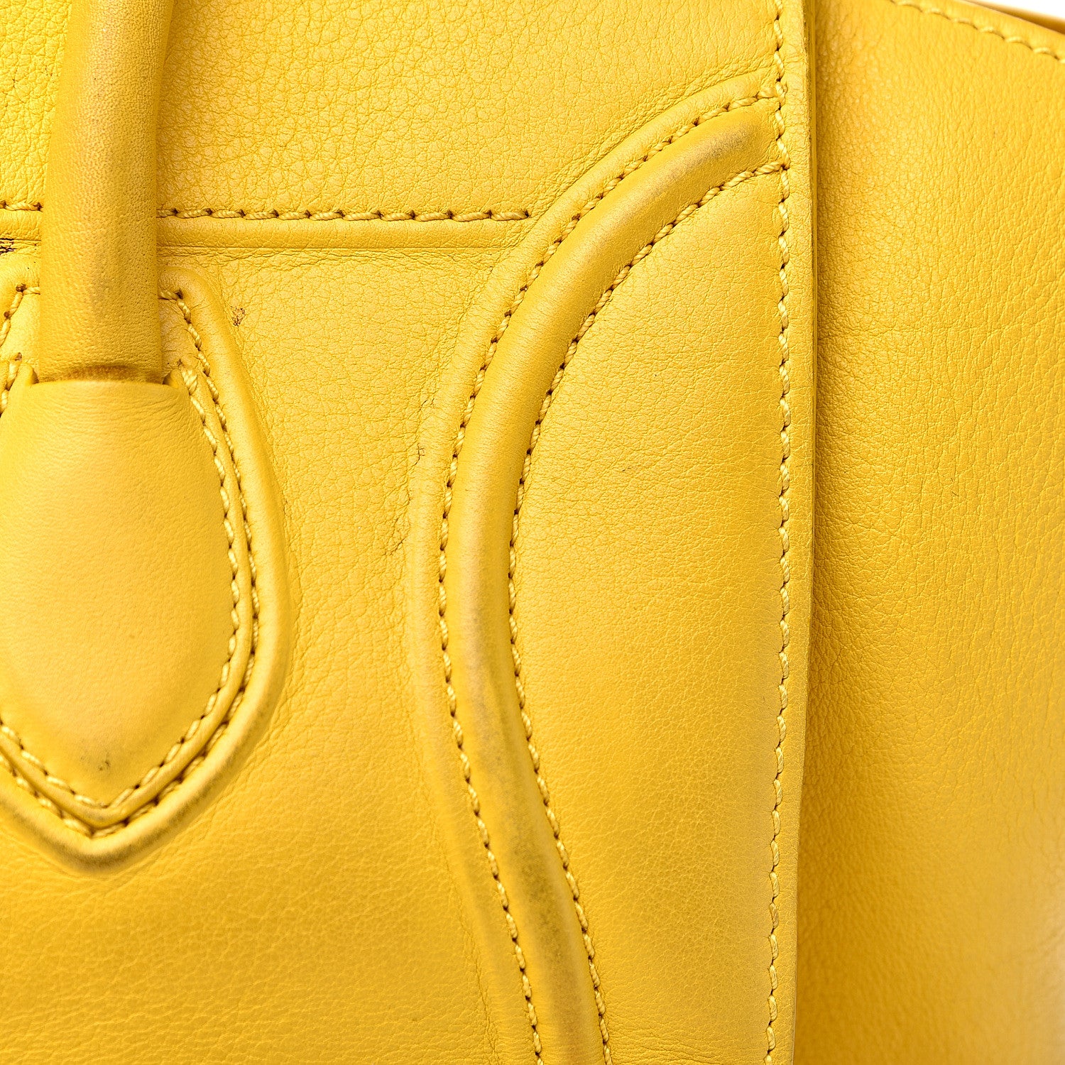 Celine Supple Calfskin Medium Phantom Luggage Yellow 18 of 24