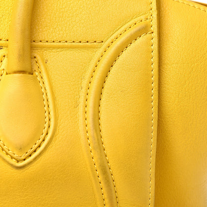 Celine Supple Calfskin Medium Phantom Luggage Yellow 18 of 24