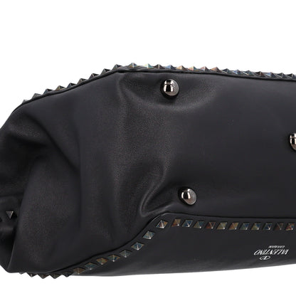 Valentino Garavani Vitello Medium Rockstud Tote Black 8 of 9