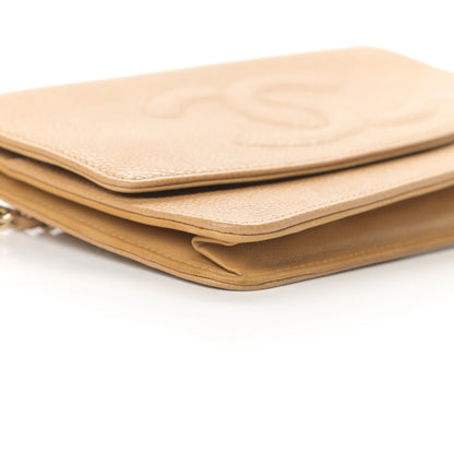 Chanel Caviar Timeless CC Wallet on Chain WOC Beige 10 of 14