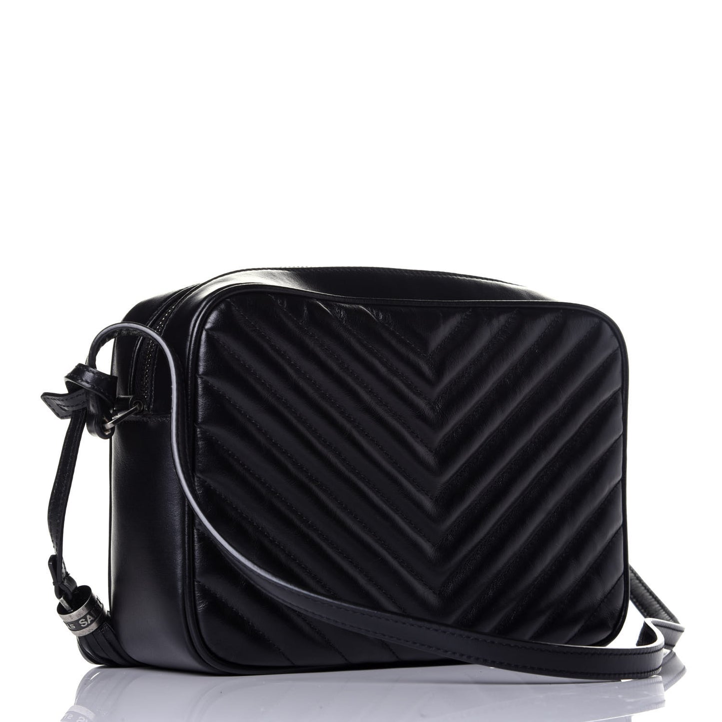 Calfskin Matelasse Monogram Lou Camera Bag Black