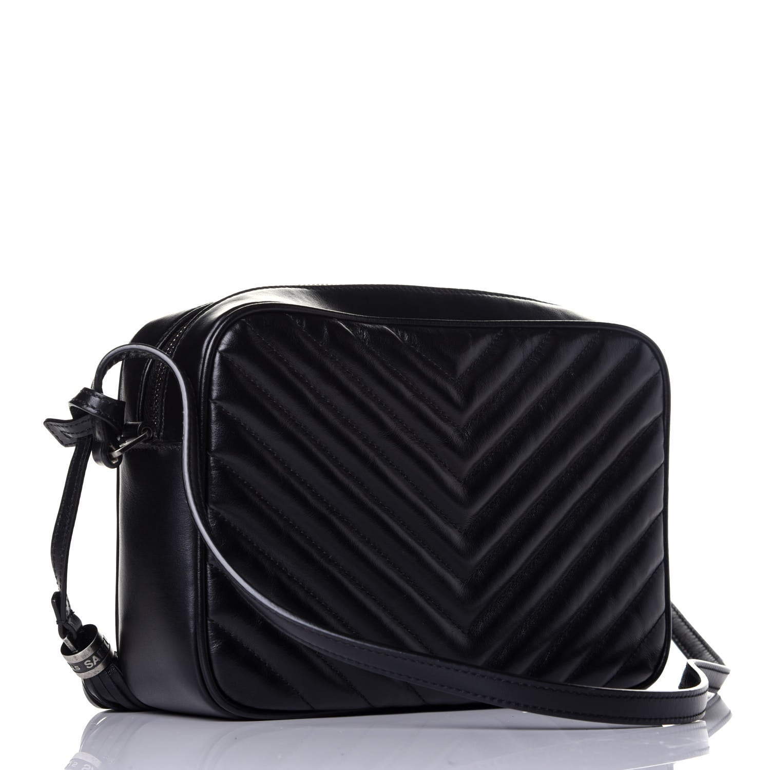 Saint Laurent Calfskin Matelasse Monogram Lou Camera Bag Black 3 of 10