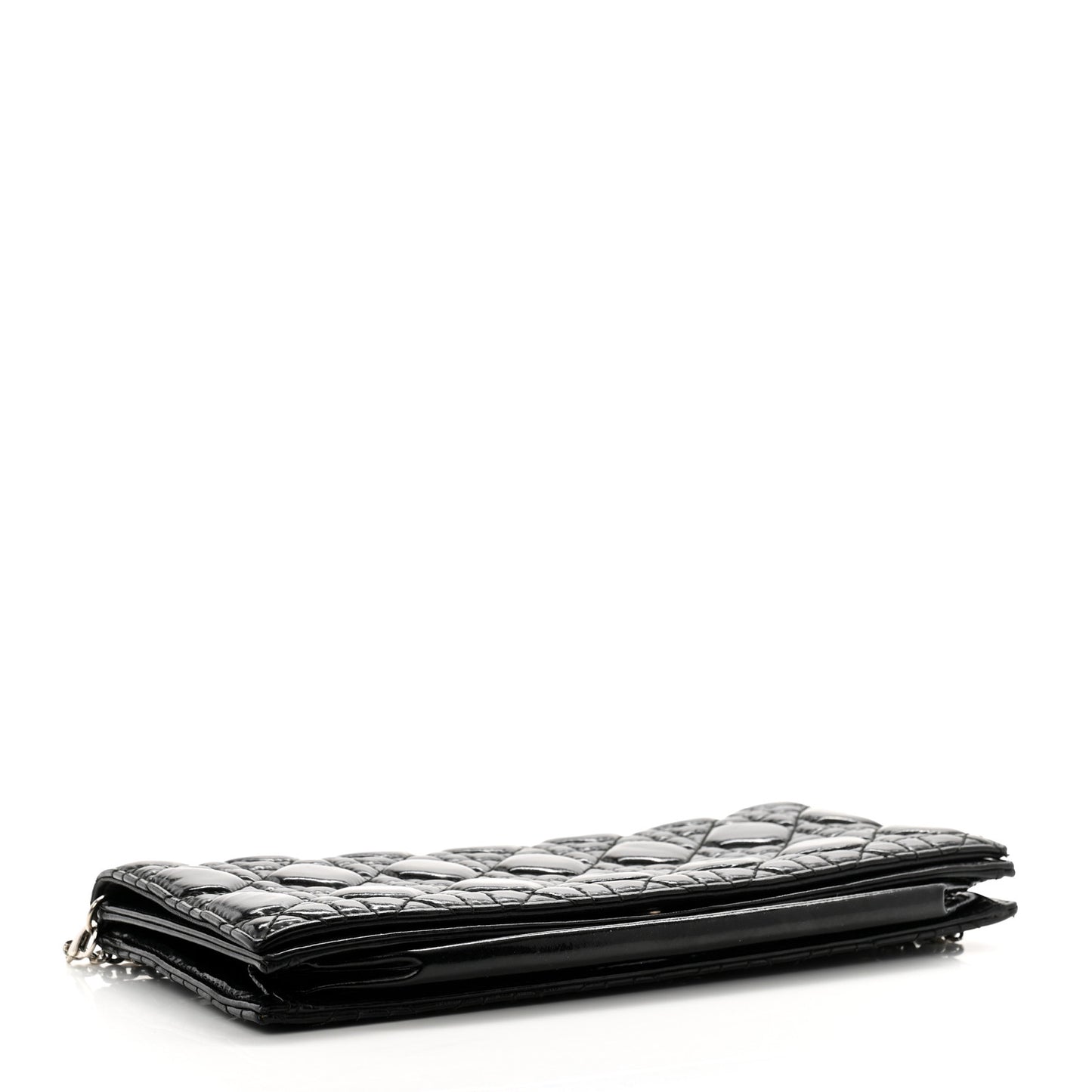 Patent Cannage Lady Dior Convertible Clutch Black