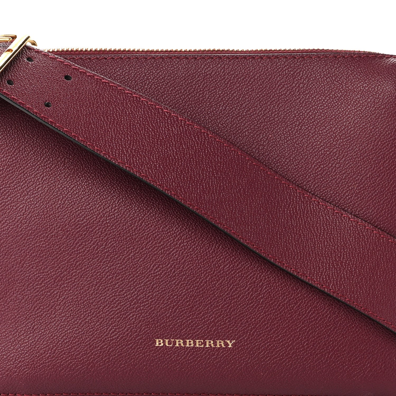 Burberry Soft Grain Calfskin House Check Small Helmsley Crossbody Dark Plum 8 of 9