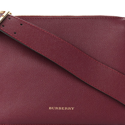 Burberry Soft Grain Calfskin House Check Small Helmsley Crossbody Dark Plum 8 of 9