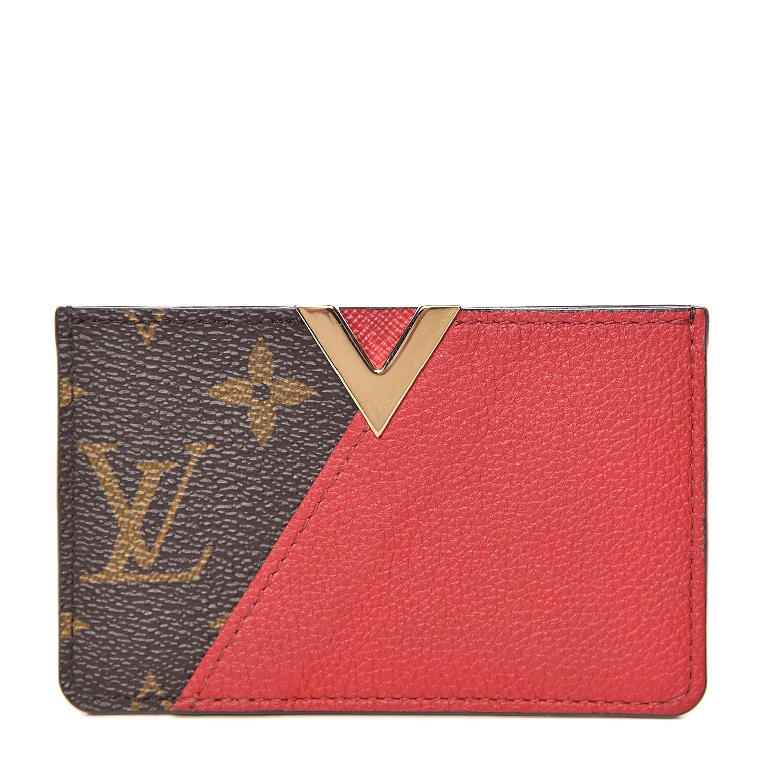 Louis Vuitton Calfskin Monogram Kimono Tote Card Holder Cherry 1 of 6
