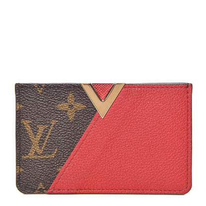Louis Vuitton Calfskin Monogram Kimono Tote Card Holder Cherry 1 of 6