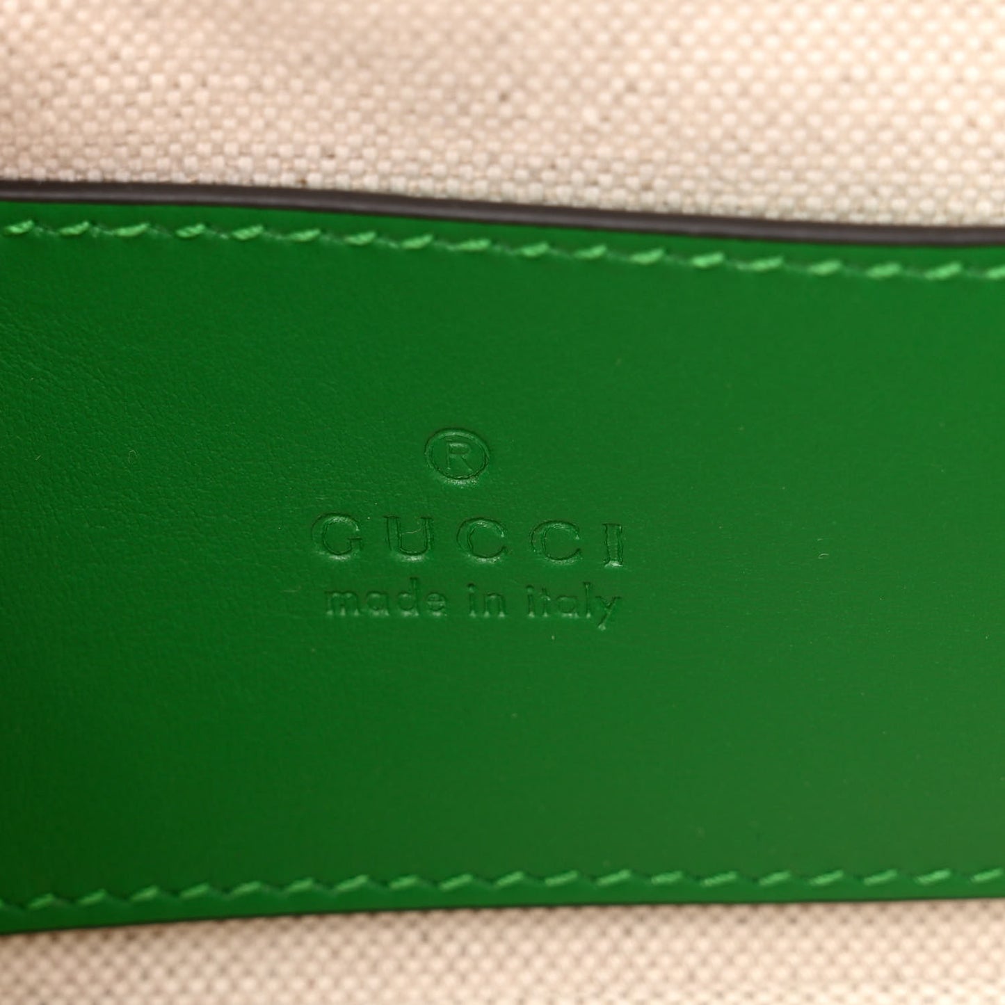 Calfskin GG Matelasse Mini Top Handle Bag Spring Green
