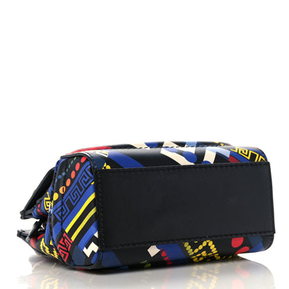 Versace Calfskin Printed Small Palazzo Empire Bag Multicolor Black 4 of 9