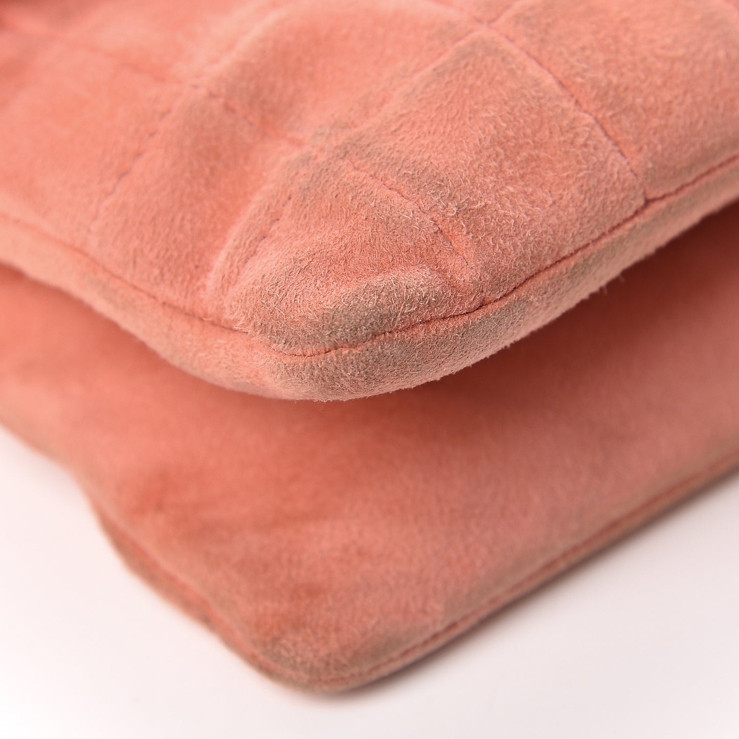 Suede Chocolate Bar Mademoiselle Flap Pink