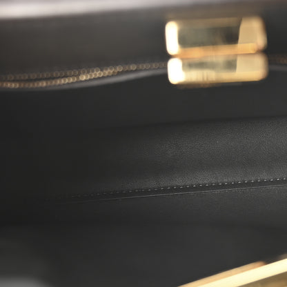 Fendi Vitello Tahiti Burro Bi-Color Medium Peekaboo Iconic Essentially Satchel Nocciola Asfalto Cast 5 of 9
