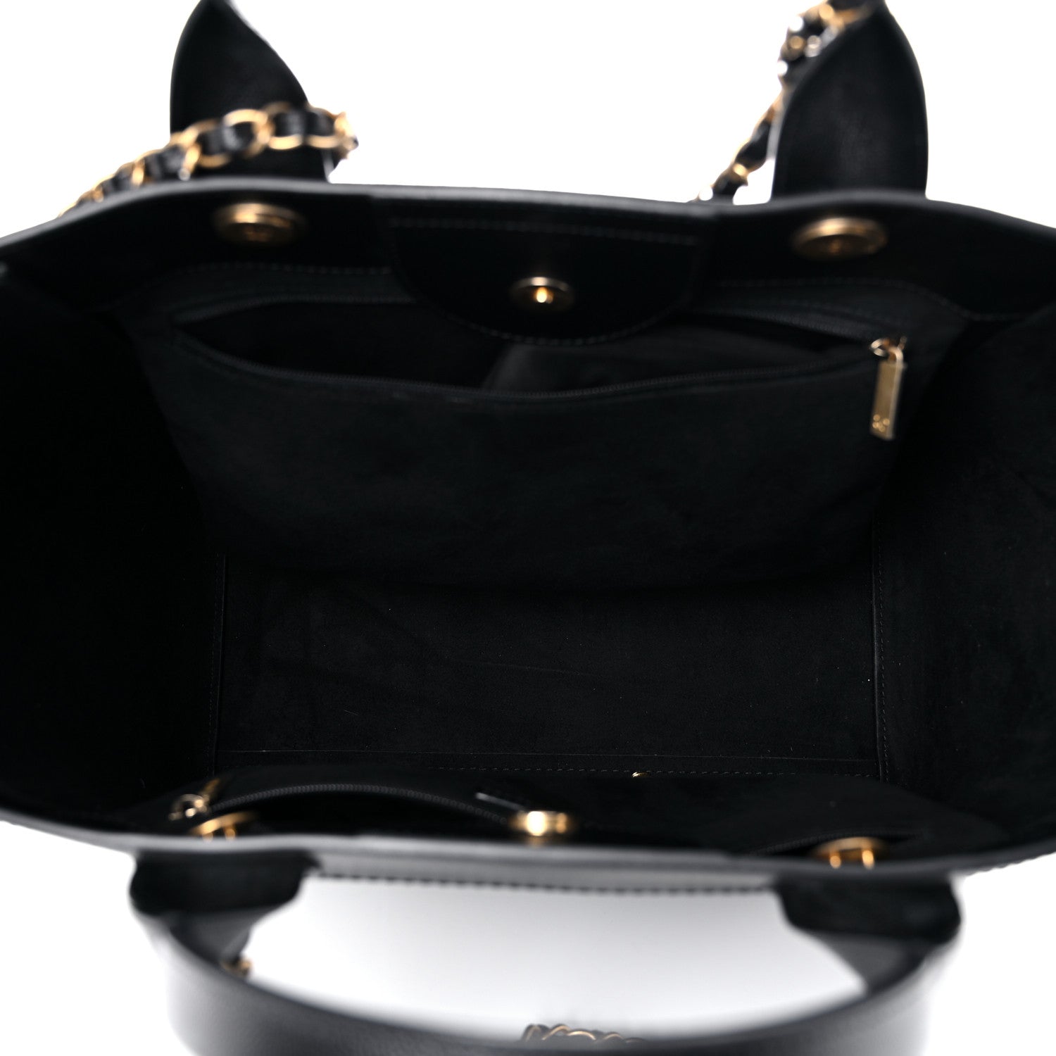 Chanel Caviar Small Studded Deauville Tote Black 5 of 10