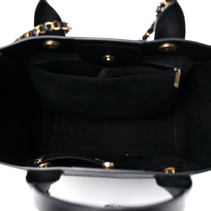 Chanel Caviar Small Studded Deauville Tote Black 5 of 10