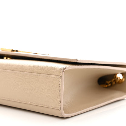 Saint Laurent Grain De Poudre Medium Monogram Kate Satchel Nude Powder 8 of 8