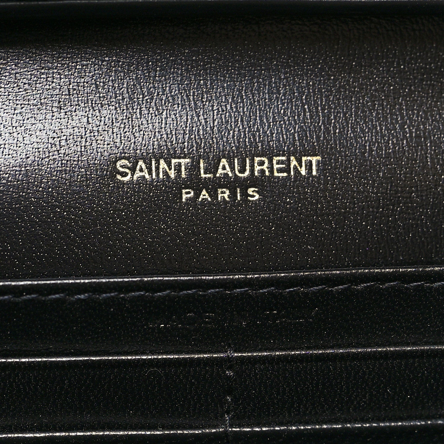 Saint Laurent Glossy Calfskin Monogram Chain Wallet Black 6 of 10