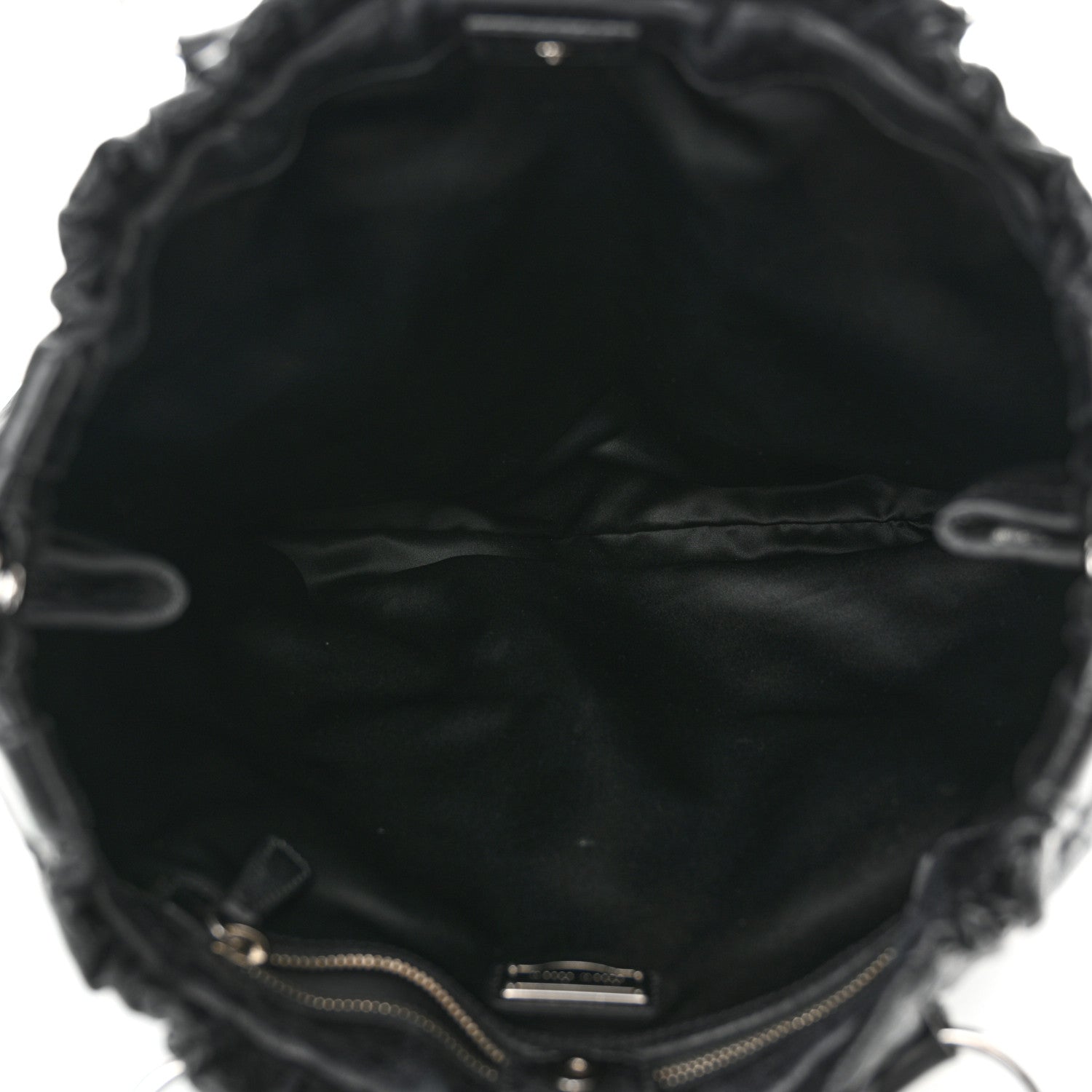 Miu Miu Vitello Lux Gathered Tote Black 5 of 14