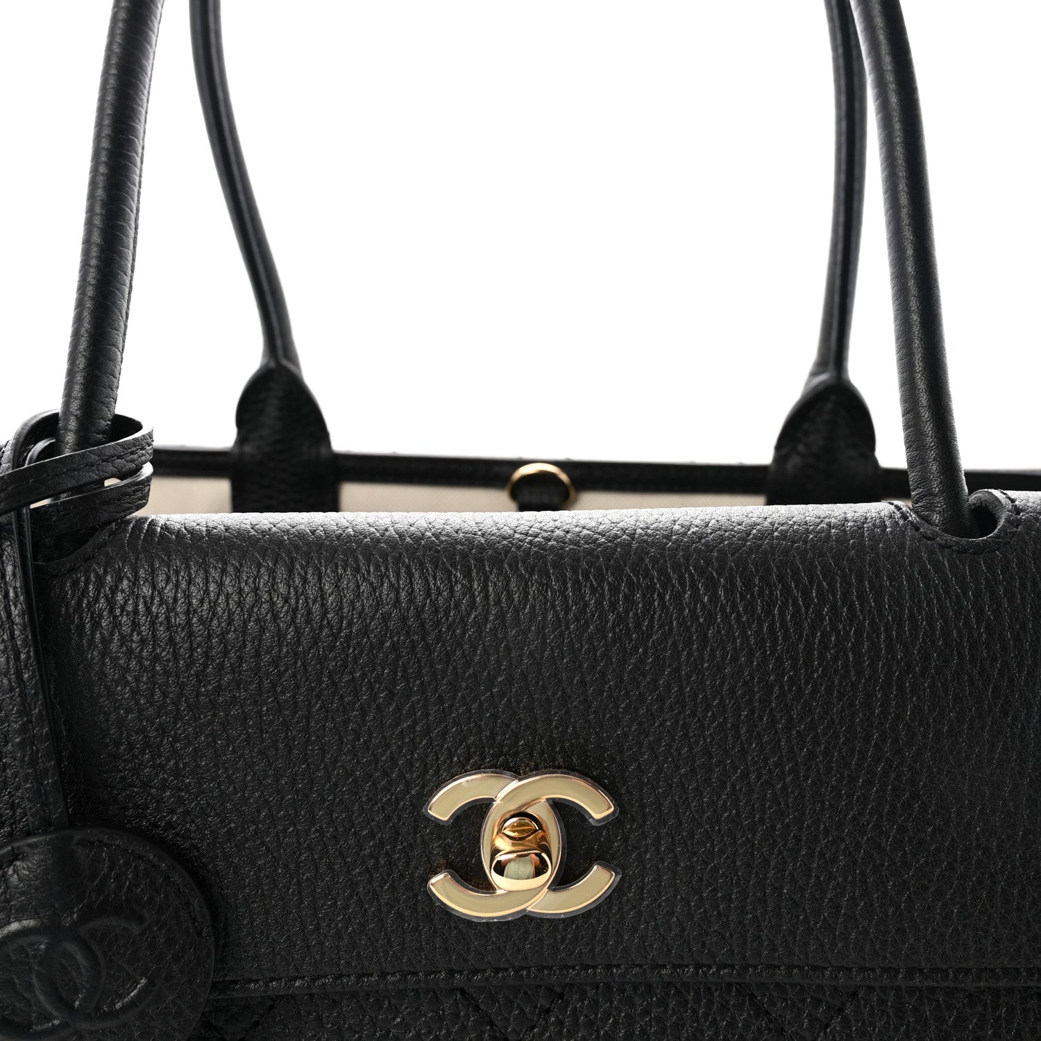 Chanel Grained Calfskin Stitched Urban Essentials Large Shopping Bag Black 8 of 10