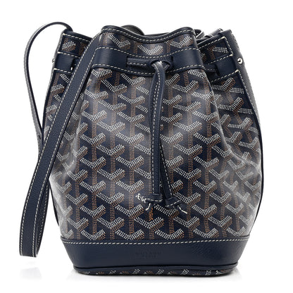 Goyard Goyardine Petit Flot Bucket Bag PM Navy 1 of 10