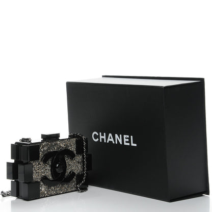 Chanel Plexiglass Crystal Lego Clutch Black 11 of 11