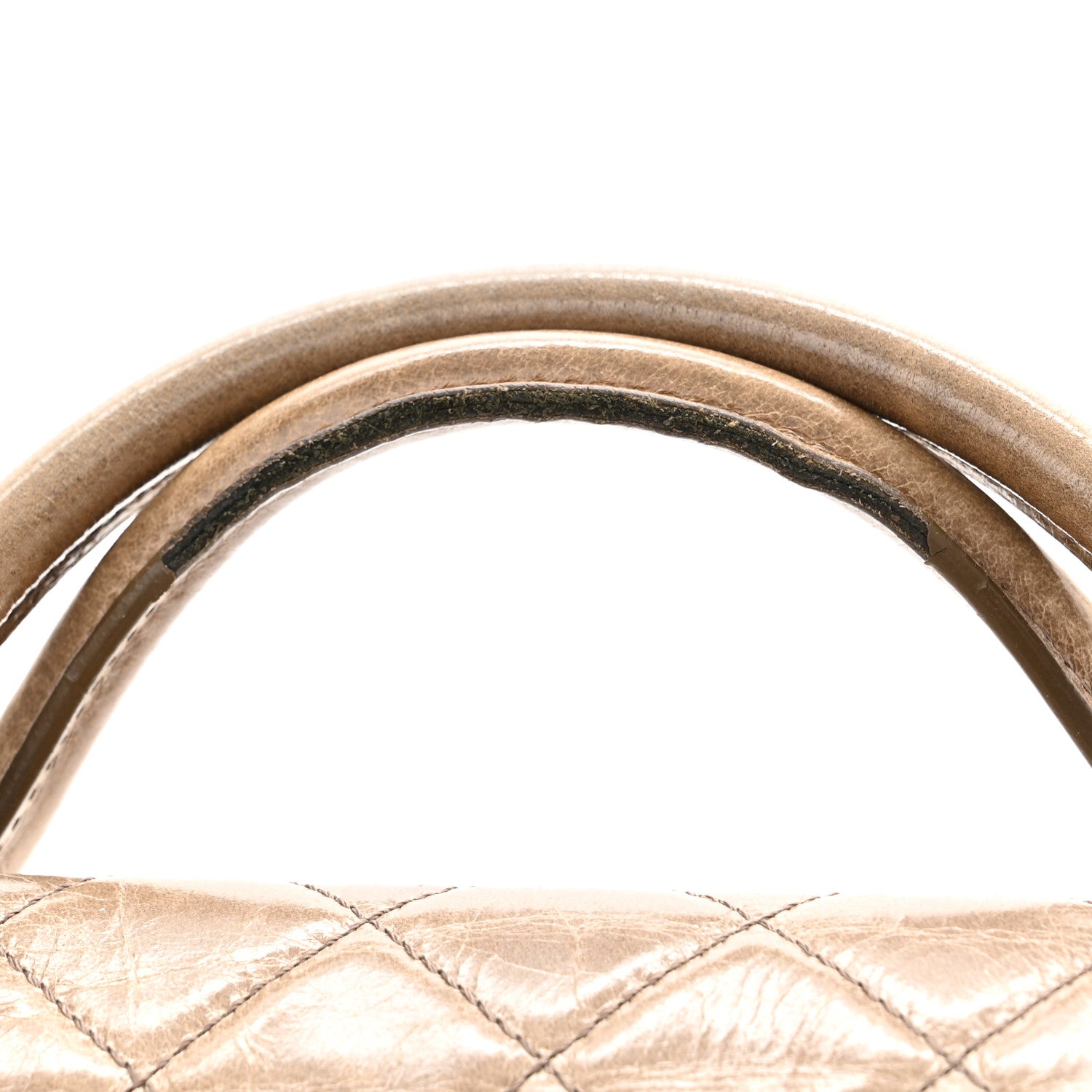 Chanel Glazed Calfskin Castle Rock Medium Flap Dark Beige 11 of 13