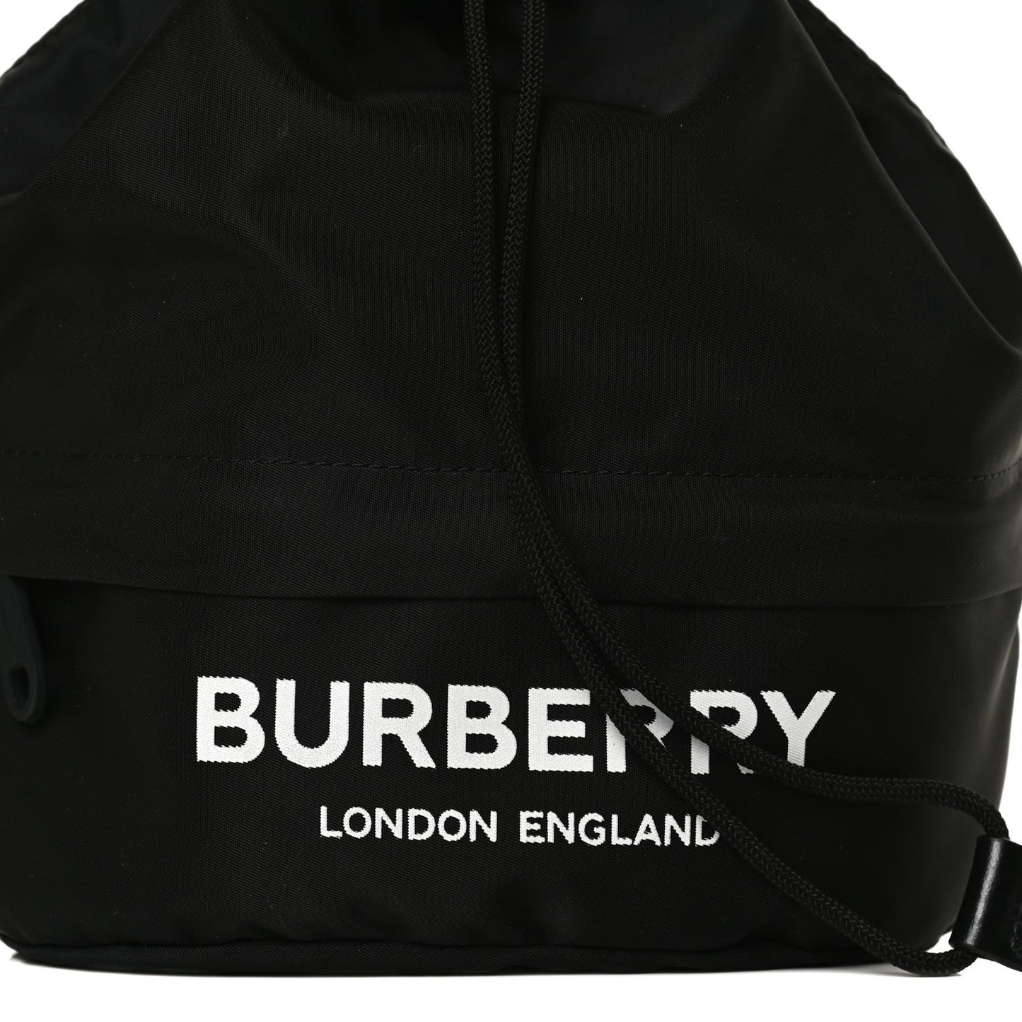 Econyl Logo Print Drawcord Pouch Black