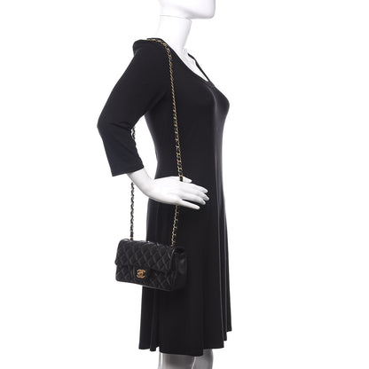 Chanel Lambskin Quilted Mini Rectangular Flap Black 2 of 12