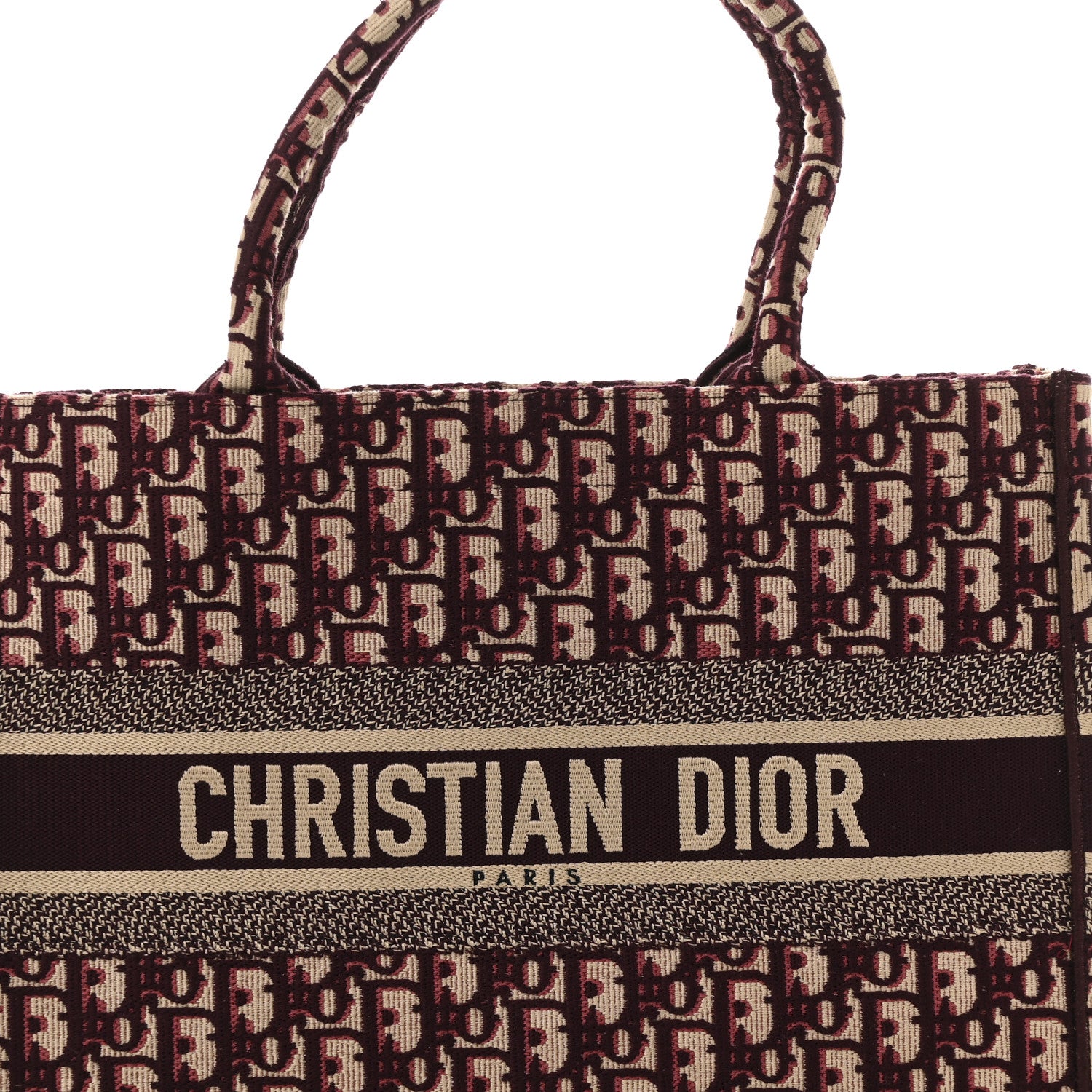 Christian Dior Oblique Medium Book Tote Burgundy Multicolor 8 of 14